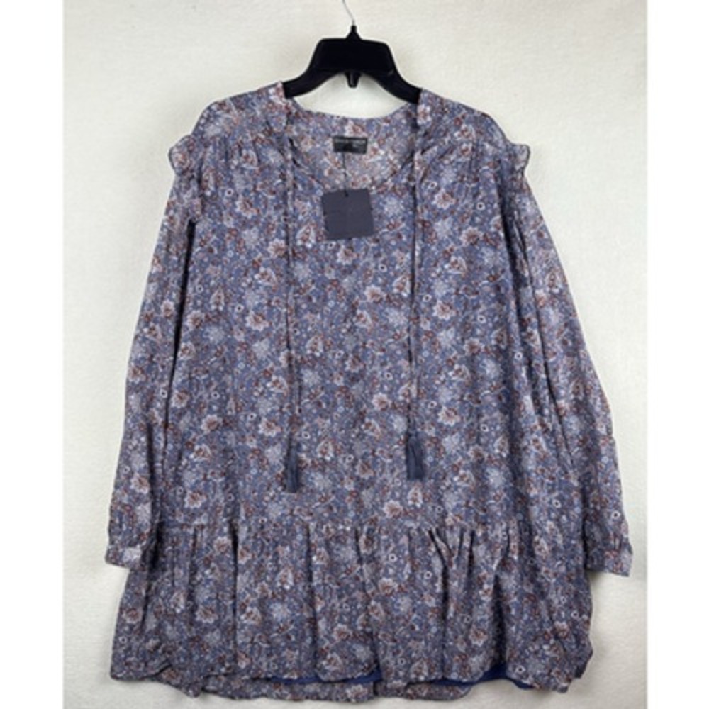 Dress Forum Los Angeles Womens Small Tie Neck Ruffle Floral Lined Dress Boho